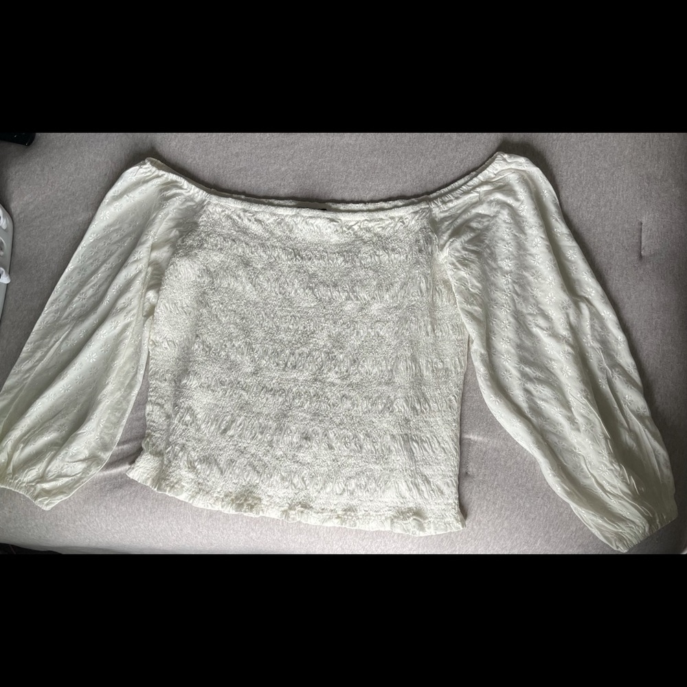 White off the shoulder top